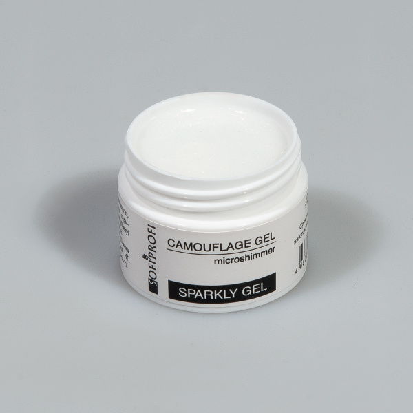 Гель с блестками для наращивания ногтей Тон 2992 Sofiprofi CAMOUFLAGE GEL microshimmer, 15 мл